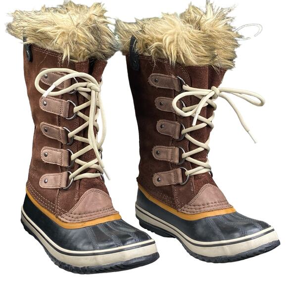 Sorel Women’s Joan Of Arctic Brown Winter Boots Size US 7 - Picture 5 of 11